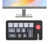 Opvonxeh Tastiera programmabile, RGB Game Keyboard, 5,39 x 2,95 x 1,5 pollici Hot Swappable Number Pad, Sturdy Wired Single Handed Joystick Controller for Graphic Design Workstation Computer Tasks