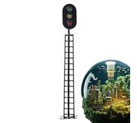 Opvonxeh Traffic Light Toy, Educational Simulation Signal Lamp Model, Realistic Stop Light, Hand-Built Scene Decor, Interactive Sand Table Decoration for Boys And Girls, Black, ABS, Metal