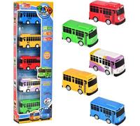 OPVXZAD Set di 5 mini giocattoli autobus, modellino auto giocattolo, piccolo autobus scolastico, autobus, giocattolo per amici, gioco educativo di compleanno