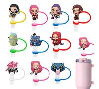 OPVYAEU 10 pezzi KPOP tappo cannuccia silicone 10mm compatibile Stanley Cup accessori KPOP decorazione compleanno copri cannuccia anti polvere Stanley Cup accessories festa