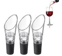 OPVYAEU 3 Pezzi beccucci per travasare, tappi vino, decanter per vino di alta qualità con ventilazione, accessorio adatto a molte bottiglie di vino, chiusura affidabile - acciaio inox