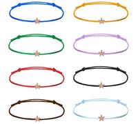 OPVYAEU 8 Pezzi Braccialetti, Bracciale Anima Gemella, Braccialetti Amicizia, Braccialetti a Stella, Ragazze Bracciale, Bracciale Regolabile con Stella, Per Sorella, Amanti, Migliori Amiche