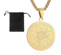 OPVYAEU Arcangelo Collana 7 Arcangeli Ciondolo Arcangeli in acciaio inossidabile Sigil Talisman Collana Amuleto Medaglia Ciondolo Gioielli per Donna Uomo