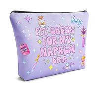 OPVYAEU Beauty Case Donna Kpop Makeup Travel Case Make Up Bag Gadget Organizer Donna Makeup Bag Clear Blak Pink K Pop Gadget Small Travel Cosmetic Bag Kit Pochette Ragazza Trucchi