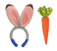 OPVYAEU Set 2 Pezzi Bunny Ears Grey Rabbit Ears Headband Orecchie Coniglio Costume Cerchietto Coniglietta Cerchietto Coniglio Orecchie Coniglio Carnevale Orecchie Volpe