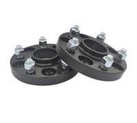 OPYJRL 2 Pezzi 5 * 114,3|5x4,5"|64,1 Mm|12 * 1,5|15|20|25 Mm Distanziale Adattatore Ruota Universale per Civic per Accord Parti di Ricambio(Silver or Black 25mm)