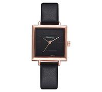 OPYTR Orologi da Donna Piazza delle Donne della vigilanza del Braccialetto ha contratto Il Cristallo Orologi Donne Vestono Donne al Quarzo Orologio Orologio da Polso (Color : Black)