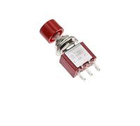 OQATNXUR 5/20/100PCS 3Pin C-NO-NC DS-612 6MM Interruttore a pulsante automatico momentaneo ON-(ON) 2A250VAC/5A120VAC interruttore a levetta (rosso, 5PCS)