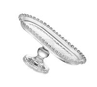 OQHAIR 1pc Vassoio da Dessert Colazione Pasticceria Vassoio di Frutta Vassoio per Alimenti in plastica Piatto da Esposizione per Dessert Alzata per Torta in Vetro Espositore per Dessert P