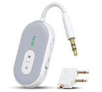 OQIMAX Trasmettitore Ricevitore Bluetooth 5.3 per Aereo, Adattatore Audio Bluetooth AptX, RCA, Bassa Latenza, Doppia Connessione, 18H, Trasmettitore HiFi per Cuffie, TV, Altoparlante