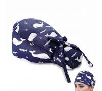 OQKAHIV 1 Pezzi Cuffia Infermiera Regolabile con Bottone, Cuffie Sala operatoria Donna, Cuffia chirurgica Donna, Cuffie Chirurgiche Donna Uomo, Cuffia Sala Operatoria, Cappello Sanitario Regolabile