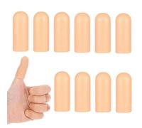 OQKAHIV 10 Pezzi Protezioni per Dita in Silicone - Gel Manicotti per Dita e Pollici - Protezioni per Dita in Gel, Gel Manicotti per Dita, Copridito in Silicone, Adatto per pollice (Colore della carne)