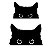 OQKAHIV 2 pcs adesivi auto con design di gatti carini e divertenti - Decalcomanie creative per auto o moto che aggiungono un tocco di grana al tuo veicolo, per esprimere la tua passione per i gatti