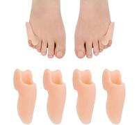 OQKAHIV 4x Divaricatore Alluce Valgo, Correttore Alluce Valgo con Separatori per i Dita del Piede, per Correggere l'Alluce Valgo e Separare le Dita dei Piedi, Mignolo e Piccolo Unisex, Tonalità pelle