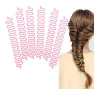 OQKAHIV 6 Pezzi Set di Accessori per Capelli, Capelli Strumento per Intrecciare, Aiuto per Acconciature, Accessori per Intrecciare la Treccia Strumento Treccia Francese DIY per Donna Ragazza, Rosa