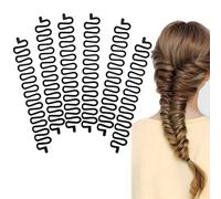 OQKAHIV 6 Pezzi Set di Accessori per Capelli, Capelli Strumento per Intrecciare, Aiuto per Acconciature, Accessori per Intrecciare la Treccia Strumento Treccia Francese DIY per Donna Ragazza, Nero