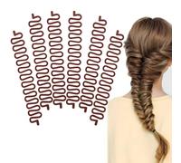 OQKAHIV 6Pezzi Set di Accessori per Capelli, Capelli Strumento per Intrecciare, Aiuto per Acconciature, Accessori per Intrecciare la Treccia Strumento Treccia Francese DIY per Donna Ragazza, Caramello