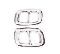 OQRDVVTT Terminali Scarico Auto per Mercedes per Benz GLA 200/220/260 X156 2013 2014 2015 2016 2017 Auto Esterno Copertura Trim Coda Gola di Linea Tubo di Scarico(Argento)