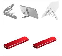 OQSM 2pcs Phone Kickstand Ultra Thin Stick-On Adjustable Phone Stand, (Adjustable Angle And Vertical & Horizontal Stand) Universal Cell Phone Mount for iPhone iPad Smartphone Tablets And More (Red)