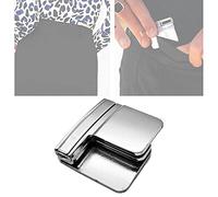 OQSM Multi Function Belt Clip for Men Women, Folding Waist Shrink Clip, Fits to The Waist Showing Perfect Figure, Suitable for Matching Trousers, Skirts, Suit Pants Etc. (Silver)