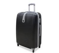 OR&MI By DolceVitaRoma Set 3 Valigie Trolley Rigido Piccolo Medio Grande 4 RUOTE Valigia in ABS (Argento)