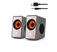 OR O R O W OROW - Altoparlanti per computer desktop, alimentati tramite USB, con suono stereo, doppio diaframma, dimensioni mini, ideali per laptop, iMac, MacBook, PC, monitor
