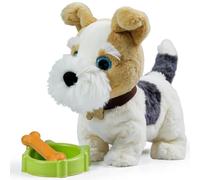OR OR TU Cagnolino che Abbaia e Cammina a Comando Vocale, Peluche Elettronico Cane Giocattolo, Cantano, Abbaiano, Camminano e si Siedono, Realistici Cane Robot Giocattolo Interattivi Giochi Bambini