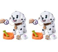 OR OR TU Cagnolino che Abbaia e Cammina, Peluche Elettronico Cane Giocattolo con Guinzaglio, Realistici Cane Robot Giocattolo Interattivi Giochi Bambini 3 4 5 6 7+ Anni Regalo (Confezione da 2)