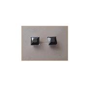 OR12-18 ORECCHINI ARGENTO UOMO DONNA PUNTO LUCE DIAMANTE NERO QUADRATO QUADRO