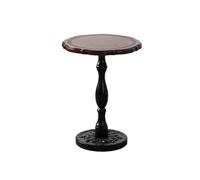 oR3sB4jE Tavolino centrale Tavolino rotondo retrò in stile americano, tavolino da divano in francese, caffè con motivi intricati Ripiano contenitore(Bruin,Grande)