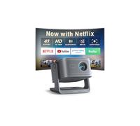 【Ora con Netflix e 3000 ANSI】Proiettore intelligente 4K con WiFi e Bluetooth, VISSPL Dolby Audio 3D e messa a fuoco automatica, proiettore portatile per esterni per cabine cinematografiche per camera