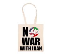 Ora Guerra Con L'iran Borsa Della Spesa Beige Riutilizzabile Durevole Ecologico Reusable Shopping Bag
