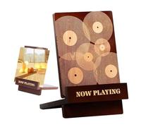 Ora riproducendo il prigioniero del detentore del disco del disco in legno che ora gioca un disco del disco, l'organizzatore 'album Design of Design File Design con una base elegante stallone