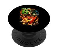 Ora sono 6 Il prossimo anno sarò 7 Kaiju 67 Meme Kids Birthday PopSockets PopGrip Adesivo