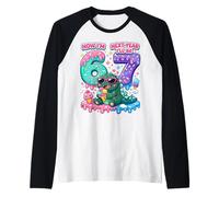 Ora Sono 6 Il Prossimo Anno Sarò 7 Kaiju Ice Cream 67 Meme Bday Maglia con Maniche Raglan
