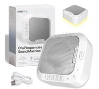 Ora Sound Machine Solfeggio Frequenze, Solfeggio Frequenze Sound Machine con 28 suoni lenitivi e 3 modalità timer, macchina per il suono del rumore bianco per il relax del sonno (1PCS)