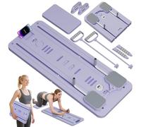 Orabuth Pilates Board, set di macchine pieghevoli per pilates, per la casa, dispositivo di allenamento multifunzionale con rullo di rimbalzo automatico e supporto per cellulare, per attrezzature per