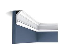 Orac Cornice soffitto parete CX176 200 cm x 8 cm x 4 cm Polistirene estruso (HDPS) primerizzato