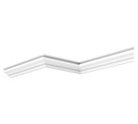 Orac Decor C800 Cornice Soffitto Xterio Purotouch® Poliuretano Ad Alta Densità Bianco RAL 9003 Termiti Raggi UV Solventi Verniciabile Impermeabile Interno Esterno Ambienti Umidi 200x6,5x5,7 cm