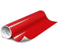 ORACAL 651 Pellicola adesiva in vinile, rosso lucido 031, materiale permanente per plotter, decalcomanie e cartelli, 61 cm x 15,2 m, con carta di trasferimento