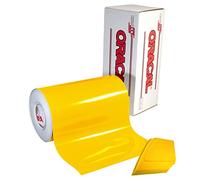 Oracal 751 Premium a lungo termine in vinile per interni ed esterni, rotolo da 30,5 cm x 1,8 m, per taglierini e plotter, incluso lavavetri giallo duro 12" x 6' Gloss Yellow