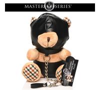 Oracchiotto di Peluche Bondage con Maschera Nera in Pelle e Collar Master Series