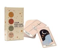 Oracle Cards Deck, Feeling Emotion, Set da tavolo da 10,5 x 6,2 cm con 48 carte, mazzo edizione inglese, elegante strumento di affermazione con design compatto, accessorio per la notte in famiglia per