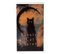 Oracle Cards - Mazzo di tarocchi con gatto stregato per lettura spirituale, tavola di divinazione inglese con illustrazioni mistiche e guida energetica per, meditazione, giochi di festa e incontri