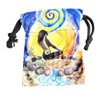 Oracle Deck Bag | Borsa portatile per tarocchi, borsa portaoggetti per tarocchi, design Madre Terra, destino divinazione, borsa organizer per appassionati di tarocchi, mago