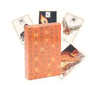 Oracle Deck Beginners | 8.8x6cm Colorful Glyph&Rune Oracles Cards | Cute Divination Decks To Spiritual Guidance, Family Party Games, Table Fun&Gift For Card Collectors -33 Cards + 1 Replacement Card