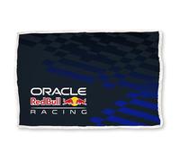Oracle Red Bull Racing Coperta in Pile Ufficiale | Design Gradient con retro Sherpa | Pile Formula Uno ultra morbido e caldo | Perfetto per camere, campeggio e serate pigiama | 120 x 150 cm