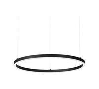 Sospensione Moderna Oracle Alluminio-Plastiche Nero Led 55W 3000K D90Cm