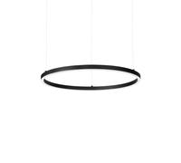 Ideal Lux ORACLE SLIM - Plafoniera LED rotonda integrata non dimmerabile, 2700 K, 50 cm, colore: Nero