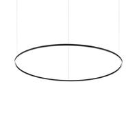 Sospensione Moderna Oracle Alluminio-Plastiche Nero Led 89W 3000K D150Cm